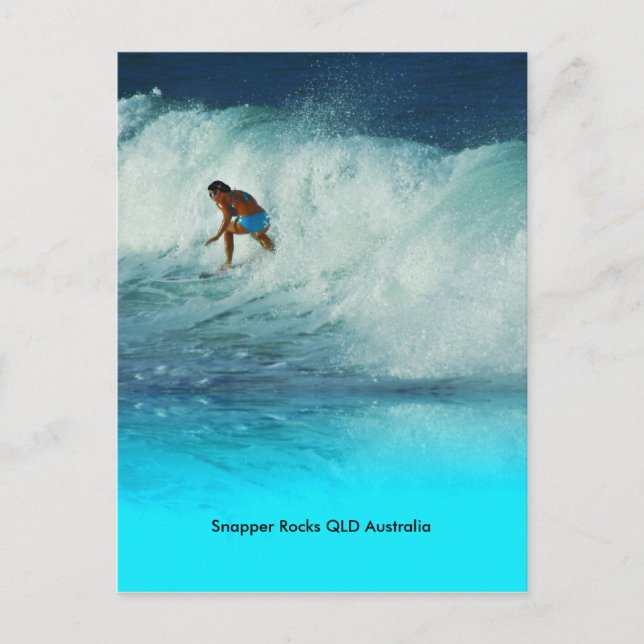 Postcard Surfer Girl Snapper Rocks QLD Australien Postkarte (Vorderseite)