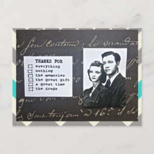 POSTCARD-THANK-YOU NOTE PASST JEDES EREIGNIS AN POSTKARTE
