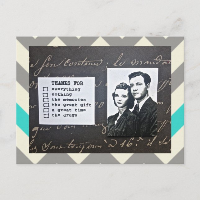 POSTCARD-THANK-YOU NOTE PASST JEDES EREIGNIS AN POSTKARTE (Vorderseite)