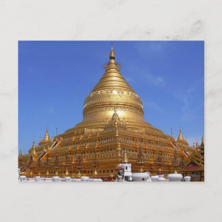 Postcard The Shwezigon Pagoda, Myanmar Birma Postkarte