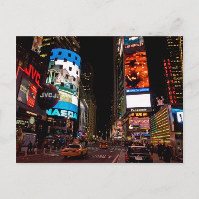 Postcard Times Square in der Nacht, Manhattan New  Postkarte (Vorderseite)