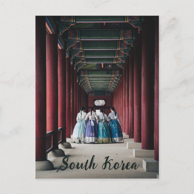 Postcard Trevelling Südkorea Einfach und elegant Postkarte (Vorderseite)
