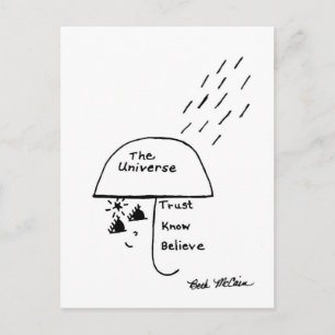 Postcard "Trust, Know, Glaube" Postkarte