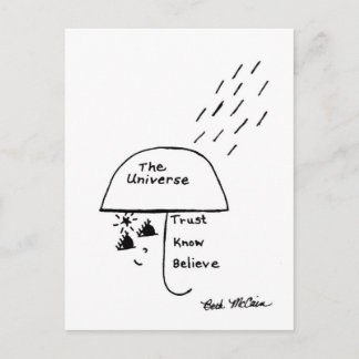 Postcard "Trust, Know, Glaube" Postkarte