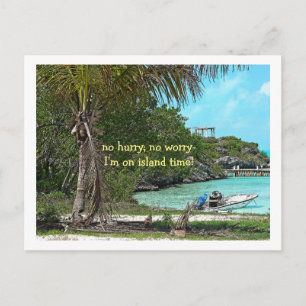 Postcard/ Türken und Caicos/ "Keine Eile, keine So Postkarte