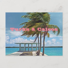 Postcard, TURKS & CAICOS INSELN/PALMBAUM, PIER, Postkarte