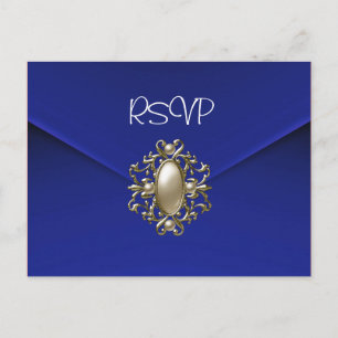 Postcard UAWG Einladung Blue Pearl Jewel