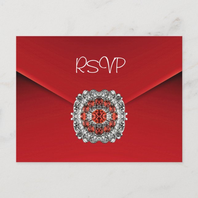 Postcard UAWG Einladung Red Diamond Jewel (Vorderseite)