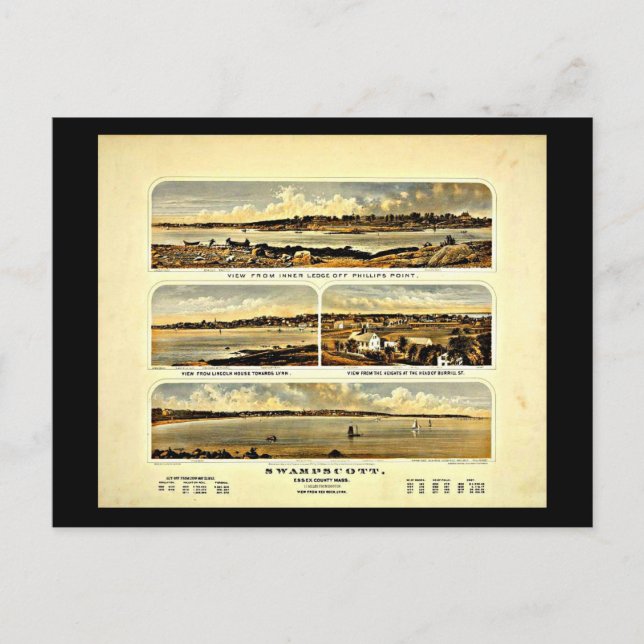 Postcard-Vintag Boston Artwork-27 Postkarte (Vorderseite)