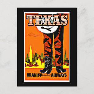 Postcard-Vintag Dallas Artwork-14 Postkarte