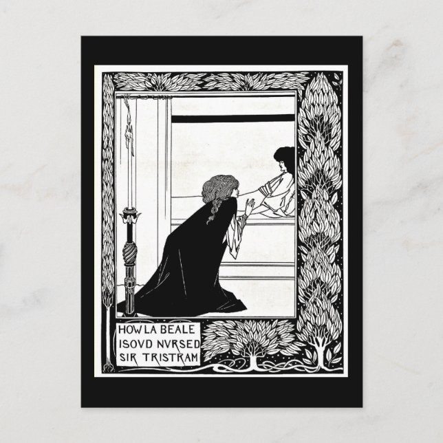 Postcard-Vintag Illustration-Aubrey Beardsley 21 Postkarte (Vorderseite)