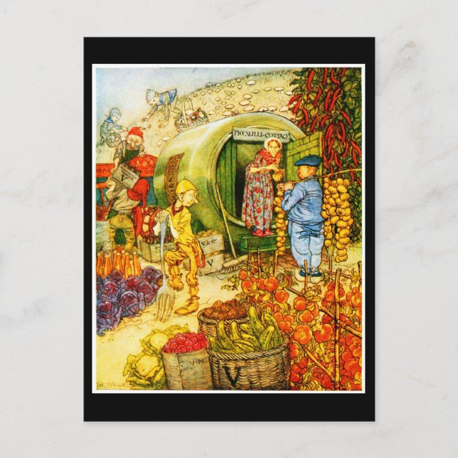 Postcard-Vintag Illustration-Rackham 14 Postkarte (Vorderseite)