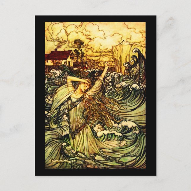 Postcard-Vintag Illustration-Rackham 25 Postkarte (Vorderseite)