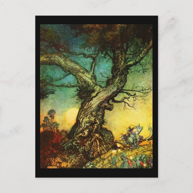 Postcard-Vintag Illustration-Rackham 30 Postkarte (Vorderseite)