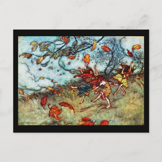 Postcard-Vintag Illustration-Rackham 41 Postkarte (Vorderseite)