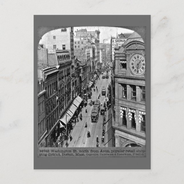 Postcard-Vintage Boston-Fotografie 34 Postkarte (Vorderseite)