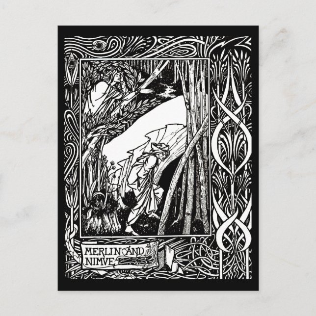 Postcard-Vintage Illustration-Aubrey Beardsley 6 Postkarte (Vorderseite)