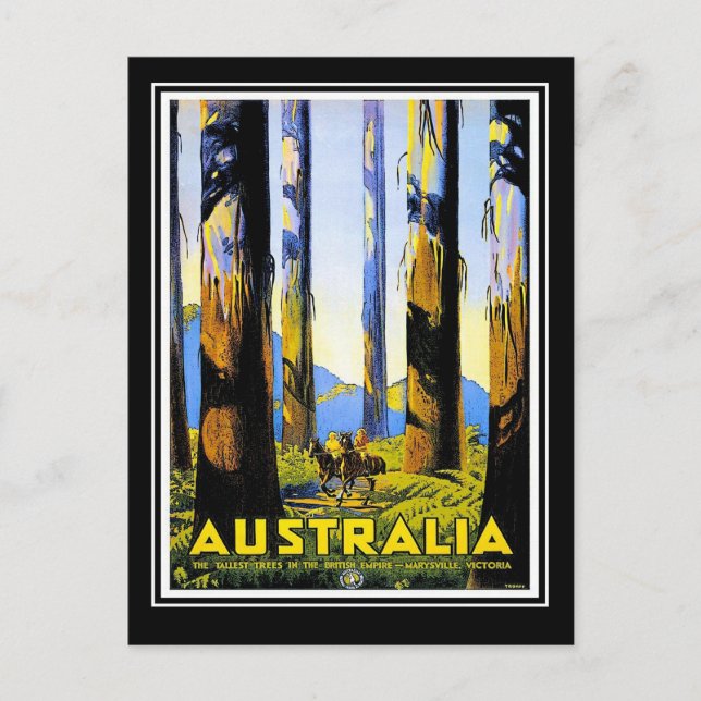 Postcard Vintage Reisen Australien Postkarte (Vorderseite)