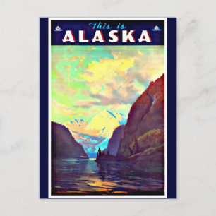 Postcard Vintage Travel-Alaska Postkarte