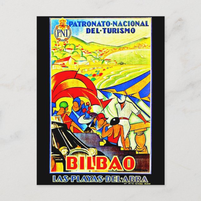 Postcard Vintage Travel-Bilbao Postkarte (Vorderseite)