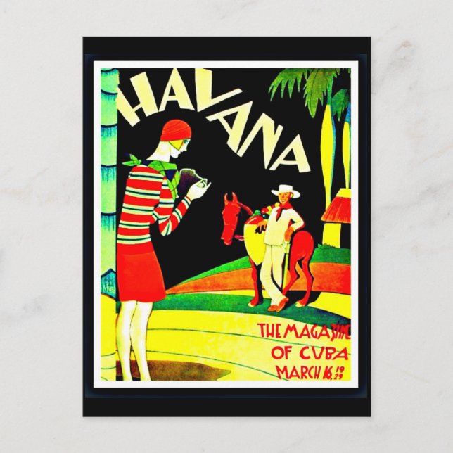 Postcard Vintage Travel-Havanna 2 Postkarte (Vorderseite)