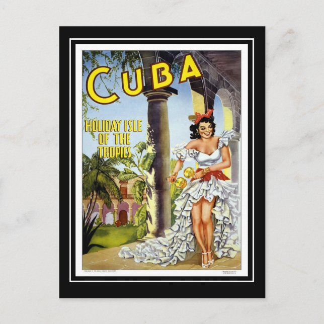 Postcard Vintage Travel Kuba Postkarte (Vorderseite)