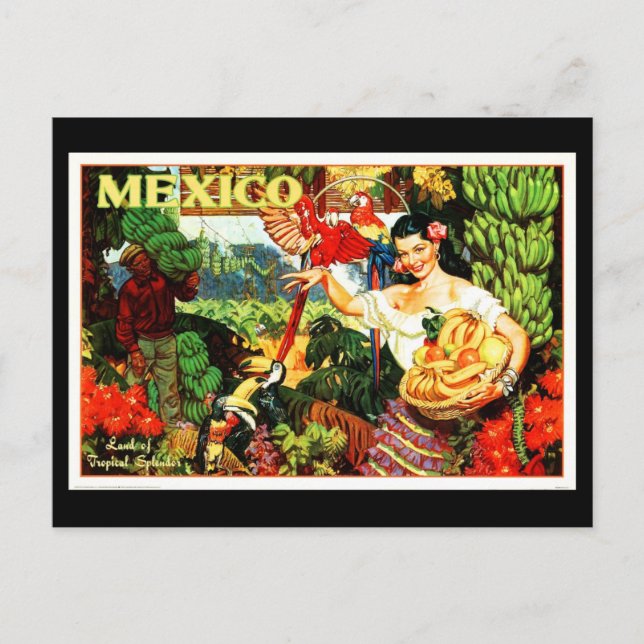 Postcard-VIntage Travel-Mexiko 2 Postkarte (Vorderseite)