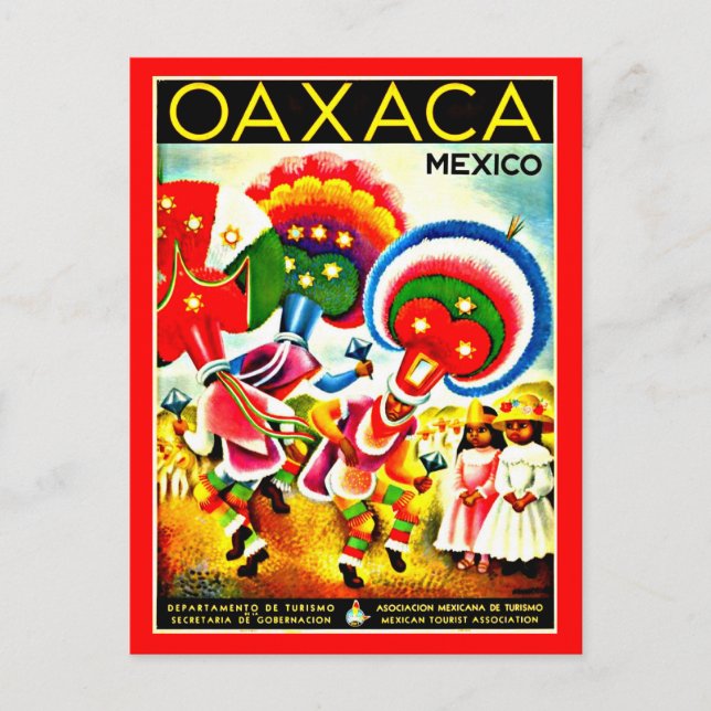 Postcard Vintage Travel-Oaxaca Postkarte (Vorderseite)