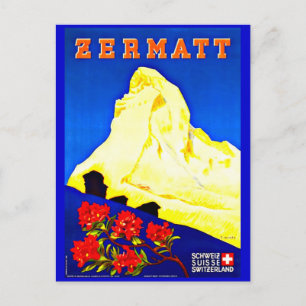 Postcard Vintage Travel-Zermatt Postkarte