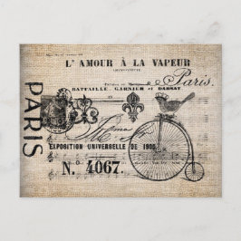 Postcard - Vintages französisches Vogelzeichen Pen Feiertagspostkarte