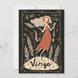 Postcard - Virgo Celestial Feiertagskarte