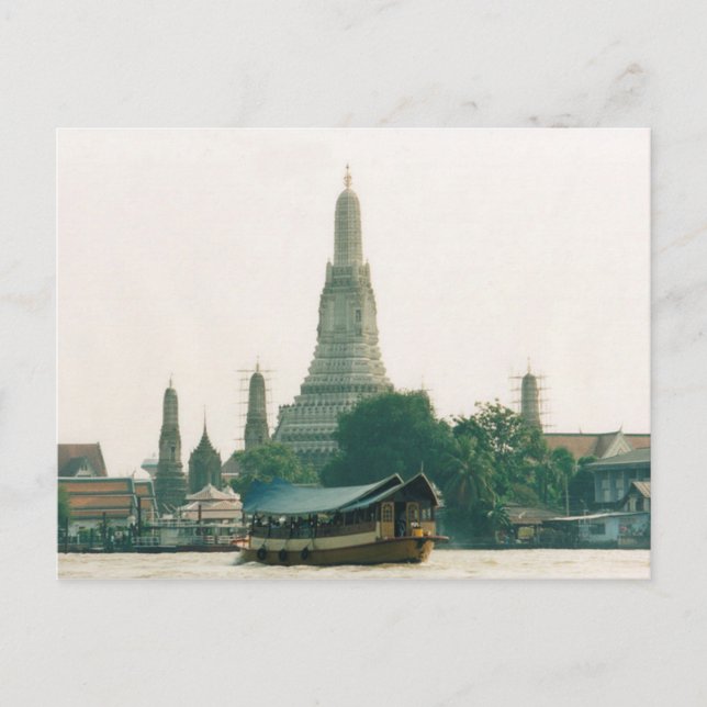 Postcard Wat Arun am Chao Phraya River in Bangkok Postkarte (Vorderseite)