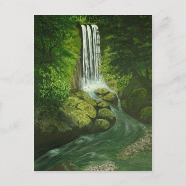 Postcard Waterfall Neuseeland Postkarte (Vorderseite)