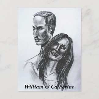 Postcard William & Catherine Wedding Postkarte