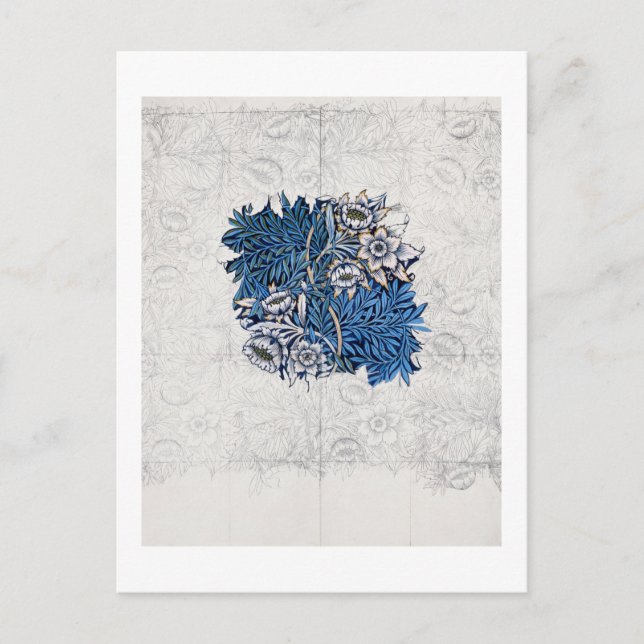 POSTCARD : WILLIAM MORRIS : TULIP AND WILLOW : 187 POSTKARTE (Vorderseite)