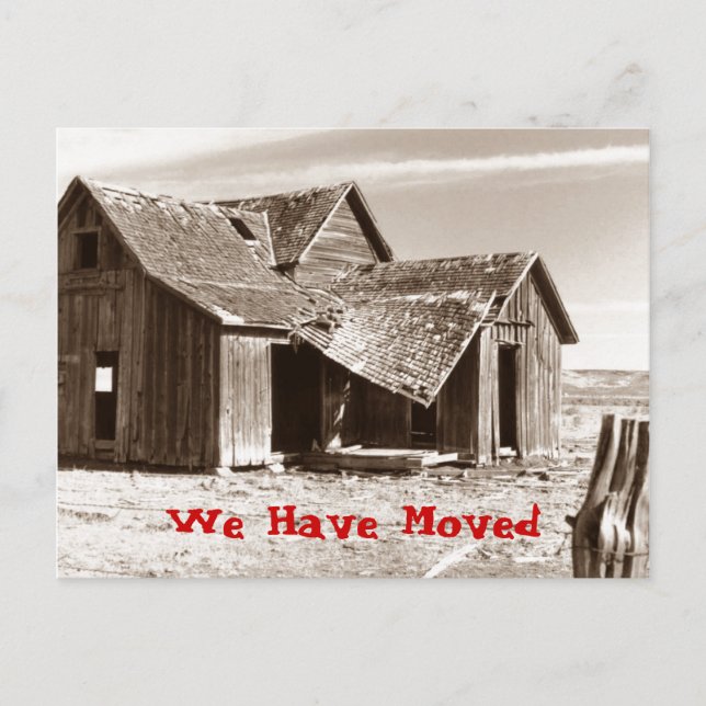 Postcard Wir haben Ramshackle Shack Zuhause House Ankündigungspostkarte (Vorderseite)