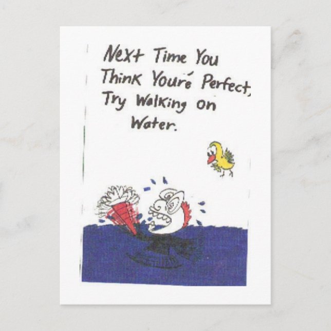 Postcard with animation of funny church signs postkarte (Vorderseite)