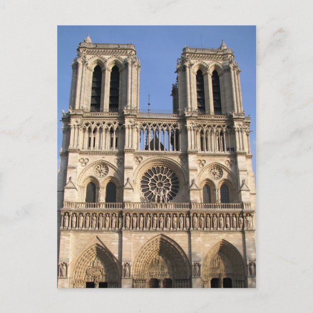 Postcard with Notre Dame de Paris Postkarte (Vorderseite)