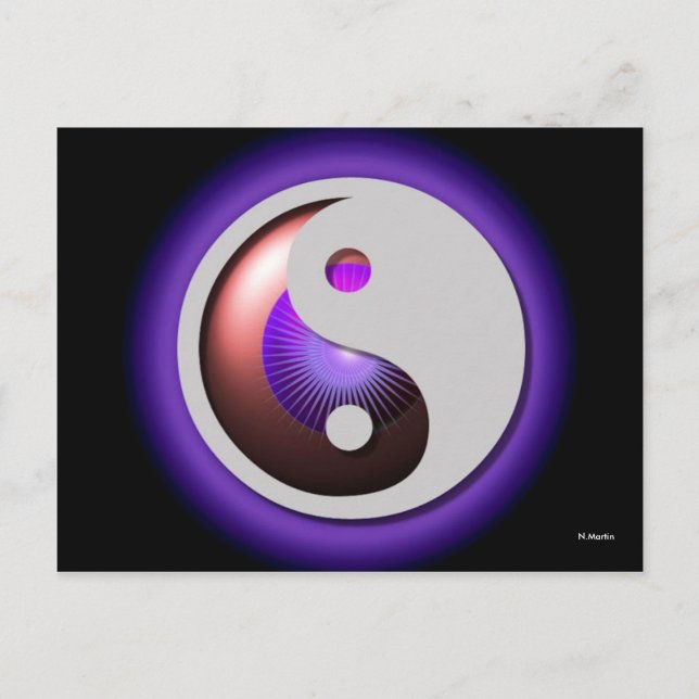 Postcard YinYang Design Postkarte (Vorderseite)