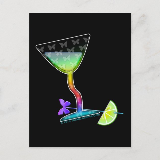POSTCARDS - BUTTERFLY MARTINI POSTKARTE (Vorderseite)
