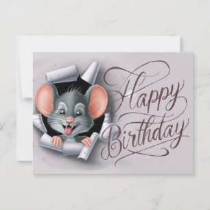 Postcards Happy Birthday Maus 08 Postkarte