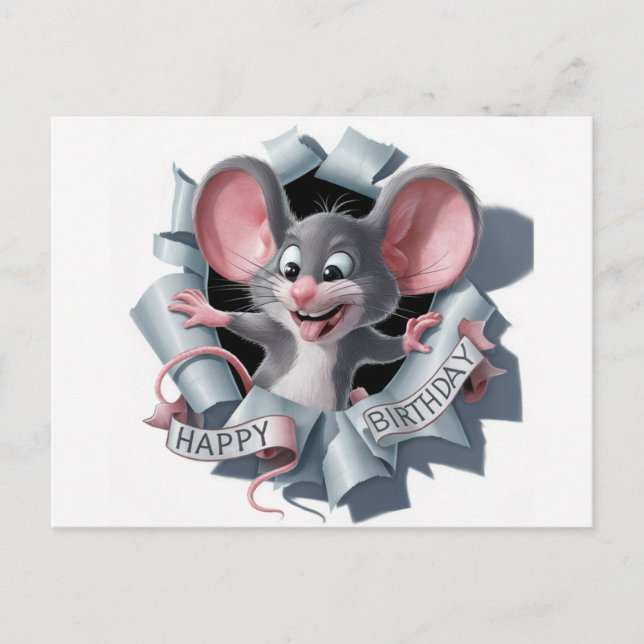 Postcards Happy Birthday Maus Postkarte (Vorderseite)
