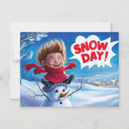 Postcards Snow Day 02 Postkarte
