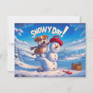 Postcards Snow Day 09 Postkarte