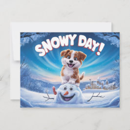 Postcards Snow Day 11 Postkarte