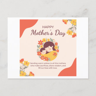 PostcardSweet Greenery Mother's Day Foto Card für Postkarte