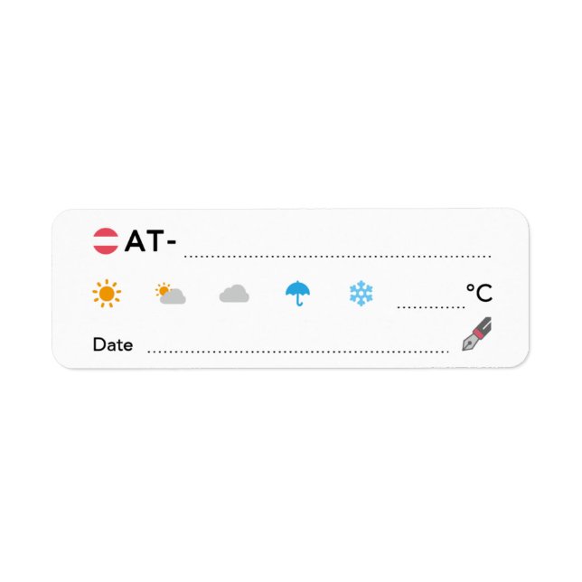 Postcross-ID in Austria Österreich Wetterdatum (Vorne)