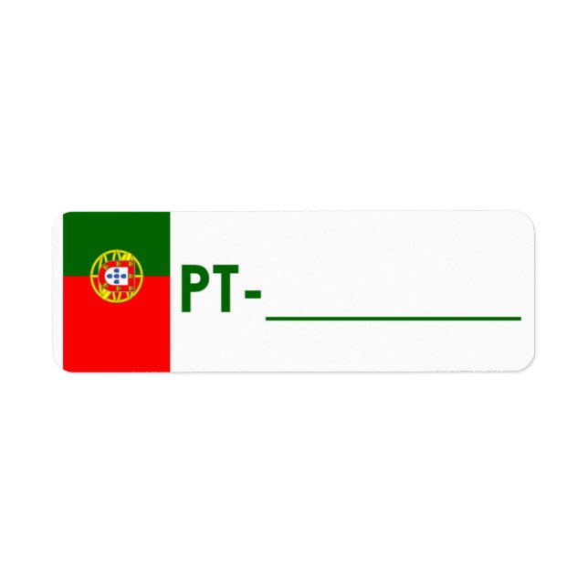 Postcross-ID-Label Portugal "Flag Style" (Vorne)
