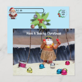 Postcross - Santa Claus Beach Party Weihnachten Postkarte