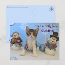 Postcross Taromina Cat - Holly Jolly Christmas Postkarte